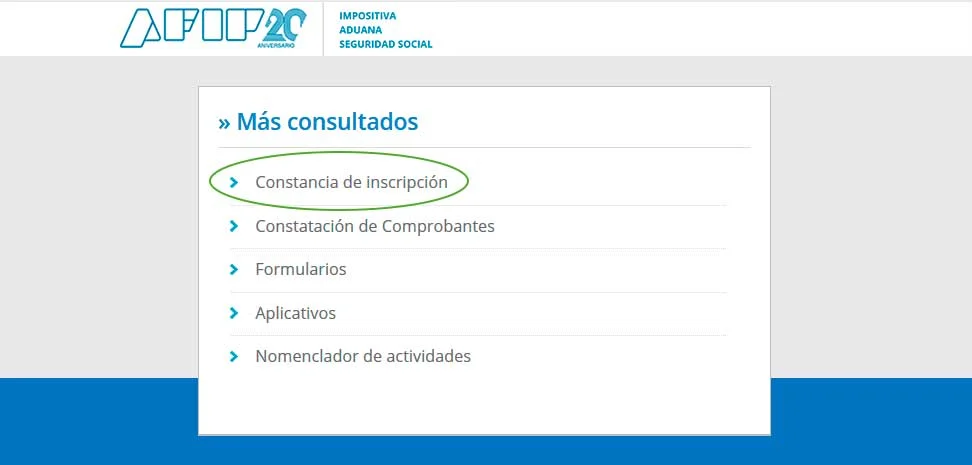 Constancia de Inscripcion - Monotributo
