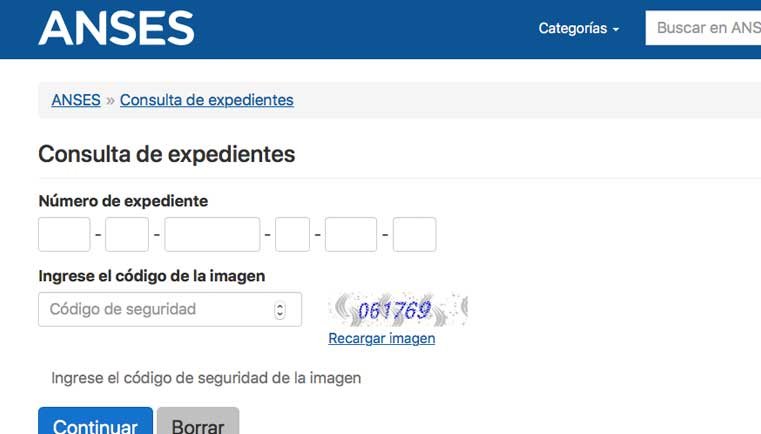 consulta expediente ANSES