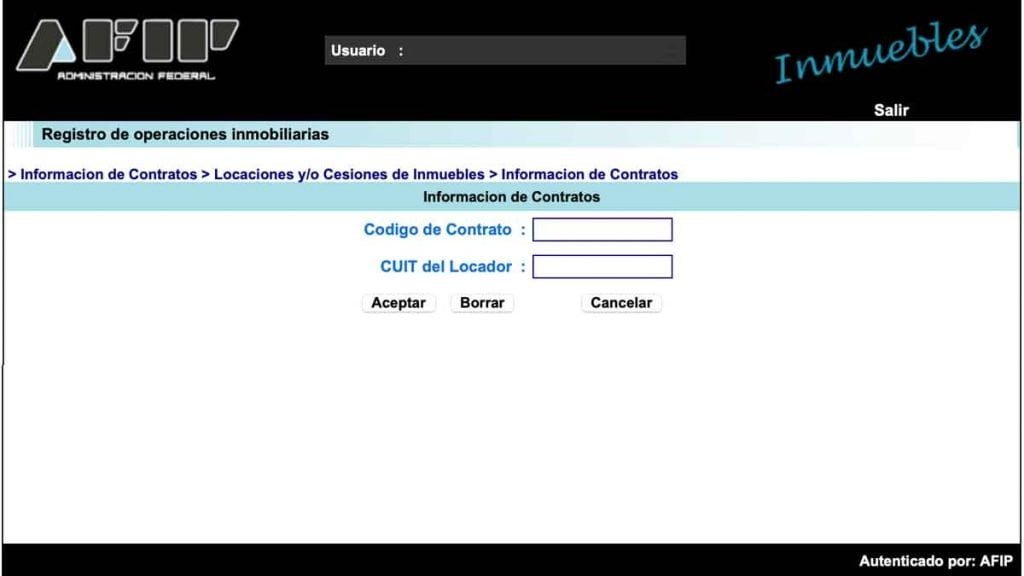 Registro de contratos de alquiler 2021